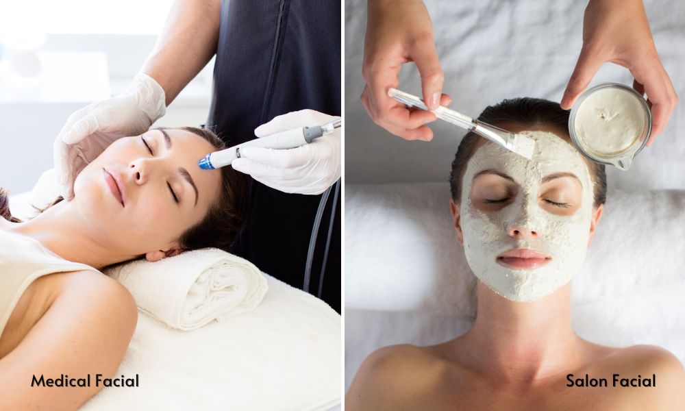 Medical facial vs. Salon facial